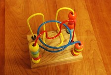 Motorikschleife Motorikwürfel Motorikspielzeug Holz Spiel - TOP!