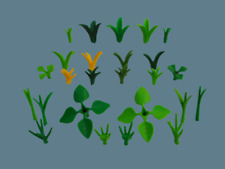 Playmobil Gras Blumen Blätter Strauch Blumenstrauß Pflanzen Grünzeug Wiese Wald