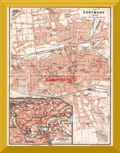 Dortmund original stadtplan - dortmund, +original