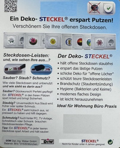 Stück steckel weiß b9 - 9,