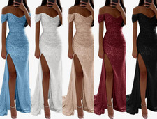 Off Shoulder Abendkleid Lang