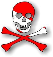 aufkleber sticker auto motorrad pirate scuba tauchgerat