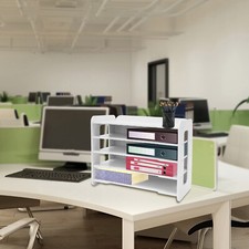 Briefablage-Organisator Bürotisch Aufbewahrungsregal A4-Papierordner für Heimbür