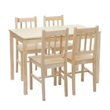 B-Ware Esszimmer-Set MCW-F77, Massiv-Holz Landhaus 110cm Kiefer lasiert
