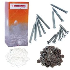 Fensterrahmenschrauben Rahmenschrauben Abdeckkappen vers. Größen 100 Stück