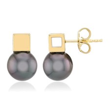 Tahiti-Perlen-Ohrringe aus