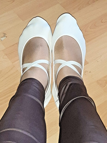 Trampolinschuhe weiß stretch - trampolinschuhe,
