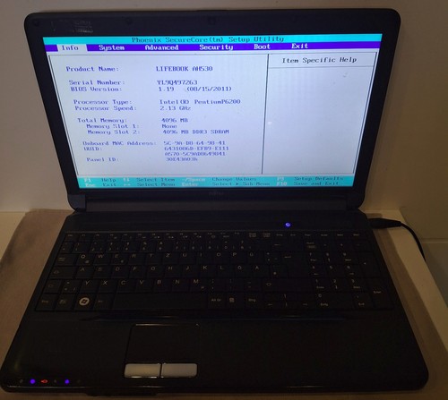 Fujitsu siemens lifebook ah530 - fujitsu-siemens,