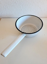 Altes Emaille Sieb mit Griff, Abseier, Abtropfsieb, Küchensieb D19cm