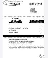 Hurricane Festival 2026 Ticket