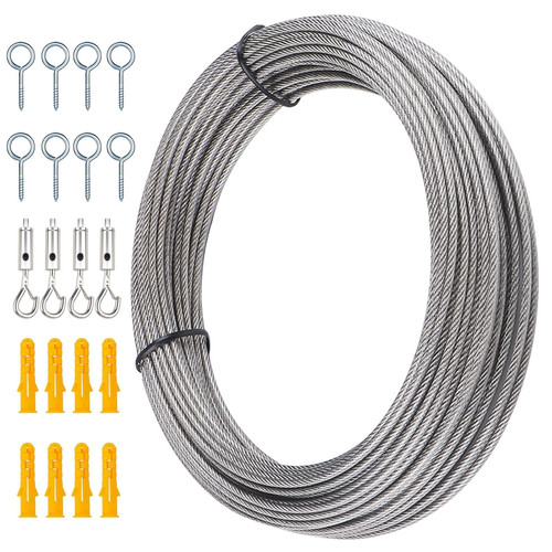 Drahtseil rankhilfe set 20m - rankhilfe,