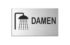 Schild Dusche Damen 100x60 mm