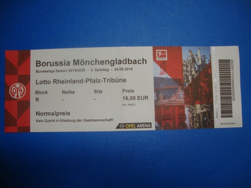 Ticket fsv mainz 05 - ticket,