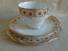 Longton, Roslyn China, 1 Gedeck, Kaffee-/Teeservice, Golddekor,England,Porzellan