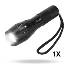 1X LED Torch Rechargeable Flashlight Police Tactical Lamp Light Zoom Camping