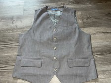 Herren Weste festlich elegant Größe XXL hellgrau NEU Baumwolle/ Leinen