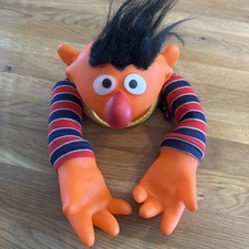 Ernie Sesamstraße Vintage Handpuppe leicht Beschädigt siehe Bild