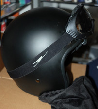 MTR Jet Fiber Jethelm Gr. L mattschwarz/black matte mit Brille