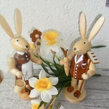 2 Osterhasen Holz Erzgebirge