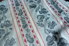 SUPERRARER 3FARBIGER FRANZ ORIG BIEDERMEIER MATRATZENSTOFF MOHNBLUMEN 3,3M 140BR