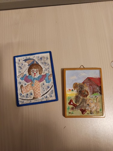 Gipsbilder clown und tiere - gipsbilder,