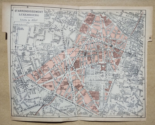 Antike karte von paris - karte,