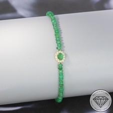 Wert 1290 € Brillant Smaragd Armband in 750 18 Karat Gelb Gold