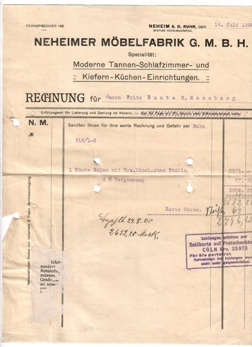 Aj3 alte rechnung - alte, neheimer