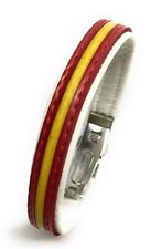 Pulsera cuero bandera España