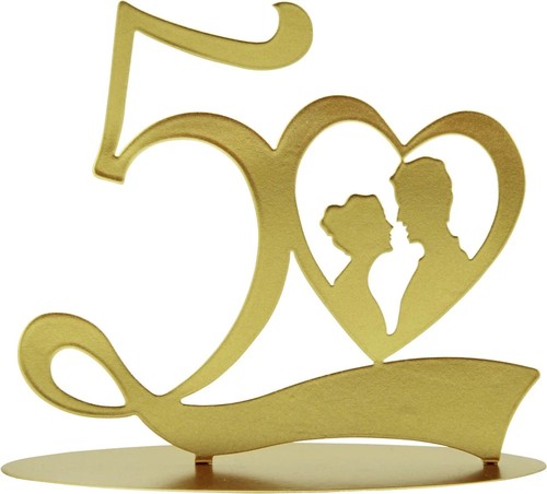 Goldene hochzeit tortenaufsatz - goldene,
