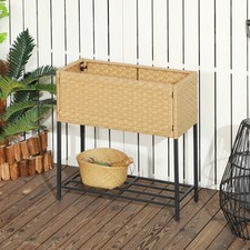 Outsunny Poly Rattan Hochbeet