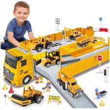 Baufahrzeuge für 3-7 Jahre alte Jungen Baustellenfahrzeuge Kinder Auto LKW Sp