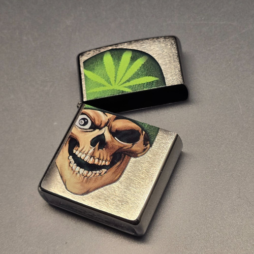 Zippo weed 8ball skull nur - weed, (nur