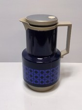 Vintage 60er Jahre Silit Emaille Thermoskanne in blau 