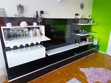 Schrankwand Schwarz Weiß Hochglanz