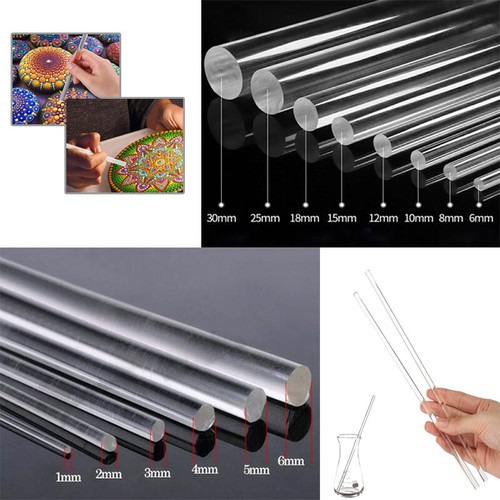Klar acryl stab - acryl, runde