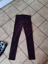 Citizens Of Humanity Hose Aubergine Samt Gr 28 Low Rise Skinny Leg 