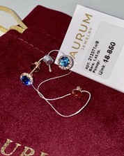 Blauer Topas Ohrringe 585