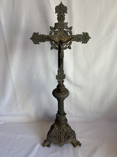 Großes antikes altarkreuz - altarkreuz, /