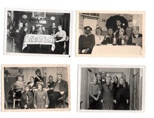 Konvolut 4 alte Fotos 1937 Karneval Fasching Rosenmontag Vintage Bizarre Strange