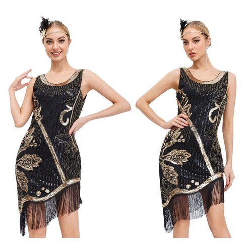 Damen flapper kleid 20er - 20er, jahre