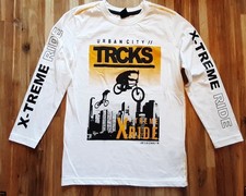 Langarmshirt Y.F.K. Gr. 128 weiß City Bike