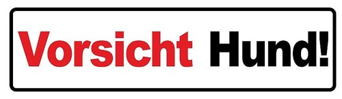 Vorsicht hund warnschild - hund!,