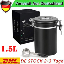 Kaffeedose Luftdicht Kaffeebehälter Edelstahl Aromadose Vorratsdose mit Löffel