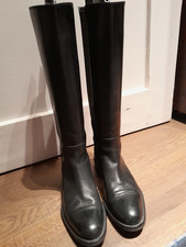 Hugo Boss Stiefel schwarz Leder Gr. 37