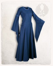 Mytholon Lenora Kleid Baumwolle Blau XL Larp Mittelalter Reenactment #15121