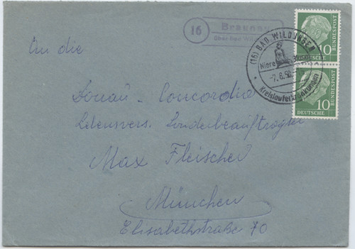 Bund landpoststempel brief - bund,
