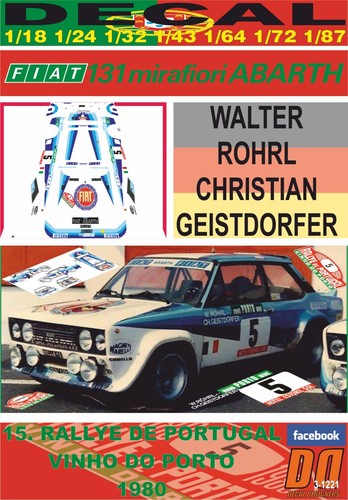 Decal fiat 131 abarth - decal, w.rohrl