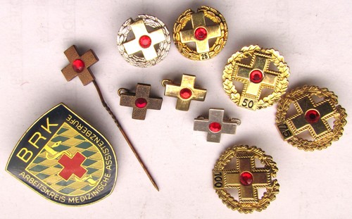Abzeichen rotes kreuz silber - kreuz,,