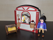 Playmobil 5107 Pferd mit Pferdebox Pferdestall Reiterhof Reiter Box Weihnachten